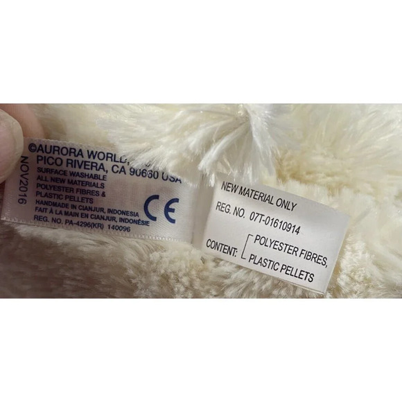 Aurora Lana The Lamb Mini Flopsie Fluffy Plush Stuffed Animal 9” 2016 - Picture 6 of 6